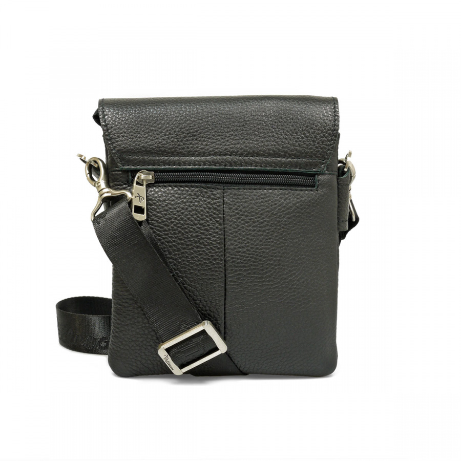 102-877-1 Сумка мужская кожа (Пеллекон) (черный/17,5*22*5/натуральная кожа/PELLECON)