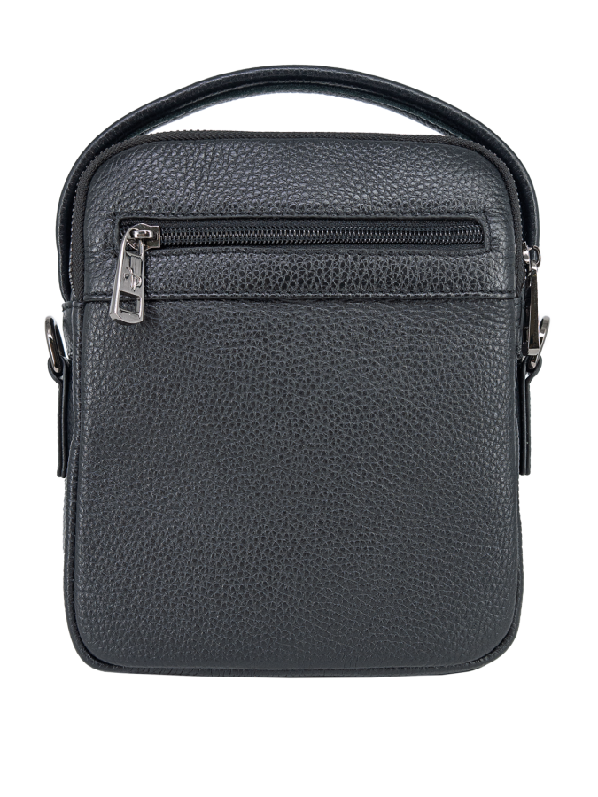 102-81744-1 Сумка мужская кожа Пеллекон (черный/17*20*8,5/натуральная кожа/PELLECON)