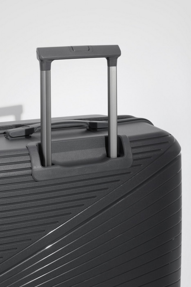 49M-008-428 Чемодан 4-х колесный (серый/49*77*33/полипропилен/L/4,8 кг/106 литров/Eberhart)