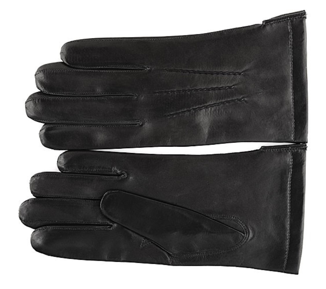 381302 Перчатки мужские лайка (три змейки) (м) (черный/8;8,5;9;9,5;10/натуральная кожа/PERST)