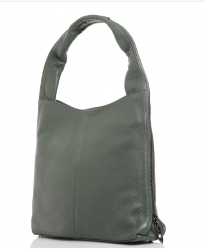 8051К Сумка женская натуральная кожа (green) (Зелёный/натуральная кожа)