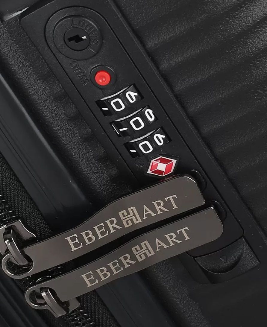 47B-009-428 Чемодан 4-х колесный (Черный/49*76*30/полипропилен/L/4,2 кг/92 литра)