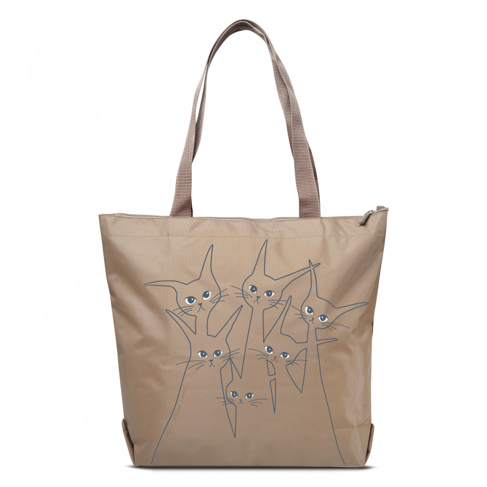 1-111 Сумка молодёжная (Семейка/бежевый) (Бежевый/36*43*12/текстиль/ANTAN)