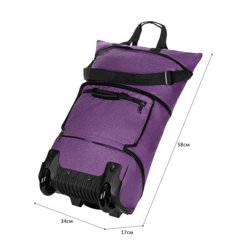 М-40-2 Сумка на колесах катионик (фиолетовый) (фиолетовый/34*58*17/текстиль/NTL Continent)