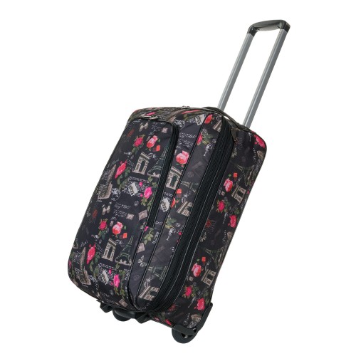 М-7622-1 Сумка на колесах дизайн париж (фиолетовый/33*54*31/катионик/NTL Continent)