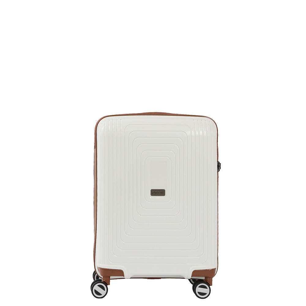 EN3520-20-1 Чемодан 4-х колесный 100% полипропилен FABRETTI  (Белый/39*54*25/полипропилен/S)