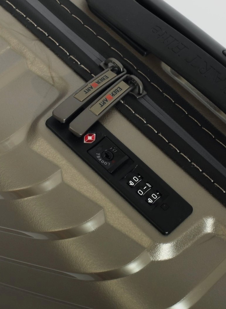 41H-004-420 Чемодан 4-х колесный (бежевый тёмный/39,5*55*20/полипропилен/S/2,5 кг/Eberhart)