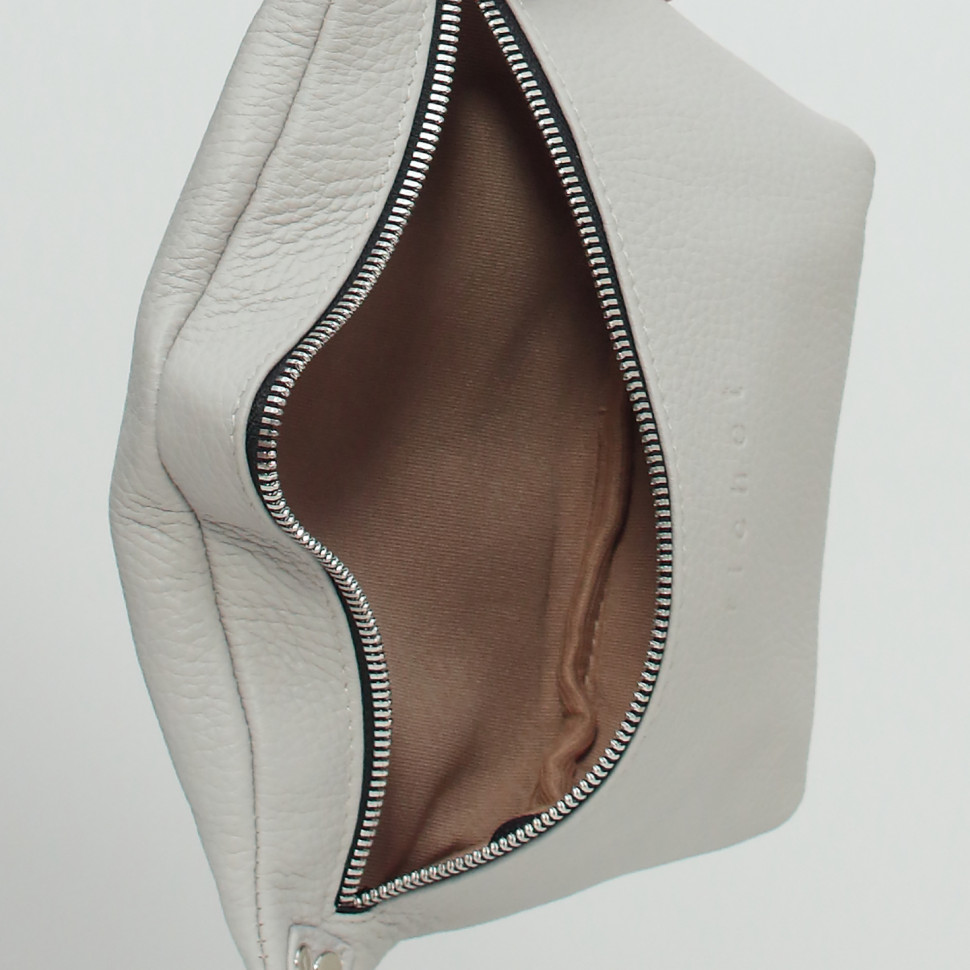 2476LN Сумка поясная женская Серебряный (Серебро/натуральная кожа/Richet)