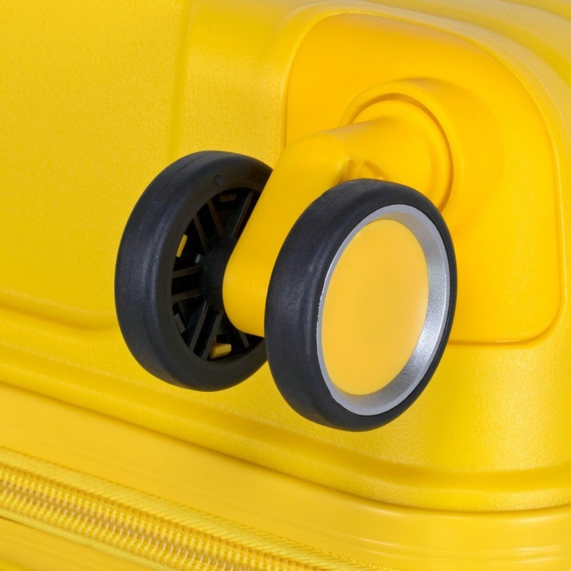 PP-802 Чемодан жёлтый M (Жёлтый/39*58*24/полипропилен/M/3,3 кг/Across)