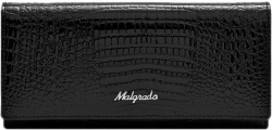 72058-46# Black Кошелек Большой (Malgrado) (черный/18,5*9*2,5/натуральная кожа/Malgrado)