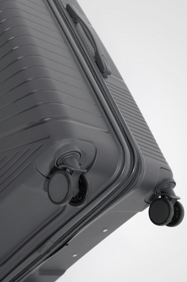 49M-008-428 Чемодан 4-х колесный (серый/49*77*33/полипропилен/L/4,8 кг/106 литров/Eberhart)