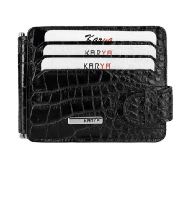 0044-53 Картхолдер натуральная кожа KARYA (Черный/11*9*1/натуральная кожа/KARYA)