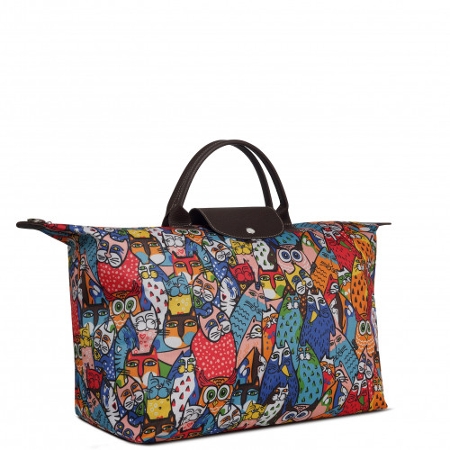 175 Сумка дорожная (Текстиль коты цветные antan/мультиколор20) (мультиколор/44*30*22/текстиль/L)