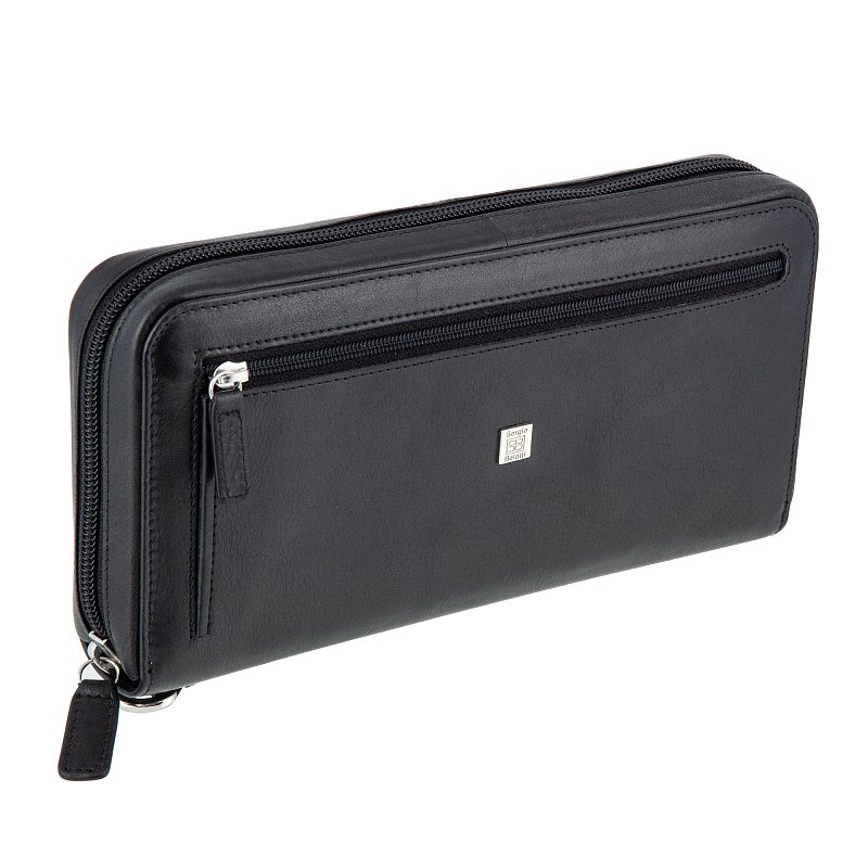 9323 VT (Genoa black) Клатч мужской Sergio Belotti (Черный/23,5*12*4,5/натуральная кожа/Sergio Belotti)