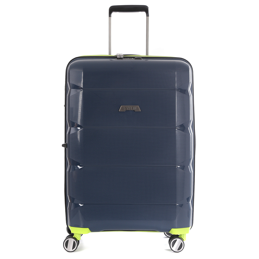 EN6520-24-81 FABRETTI Чемодан 4-х колесный 100% полипропилен (синий/45*66*26/полипропилен/M/FABRETTI)