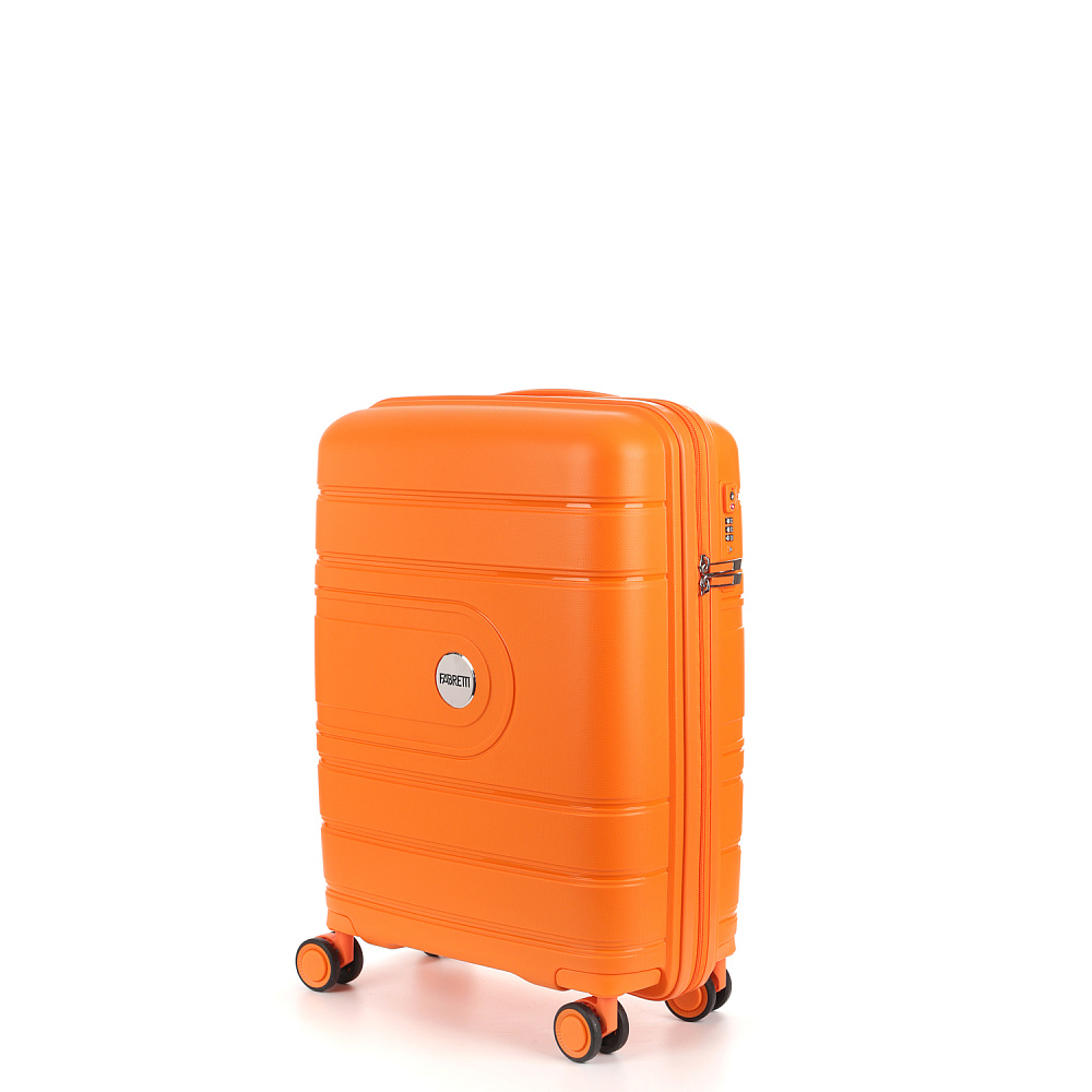 EN9520-20-6 (FABRETTI) Чемодан 4-х колесный 100% полипропилен  (Оранжевый/39*54*21/полипропилен/S/FABRETTI)