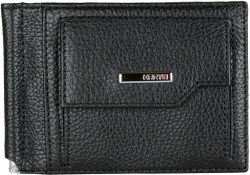 0460-45 Зажим для купюр KARYA (Черный/11*8*1/натуральная кожа)