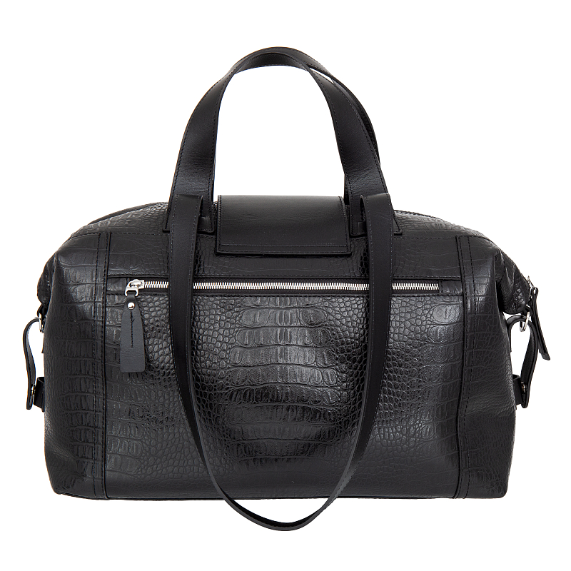 8024 black crocco Дорожная сумка Conti UOMO (черный/45*30*25/натуральная кожа/Conti Uomo)
