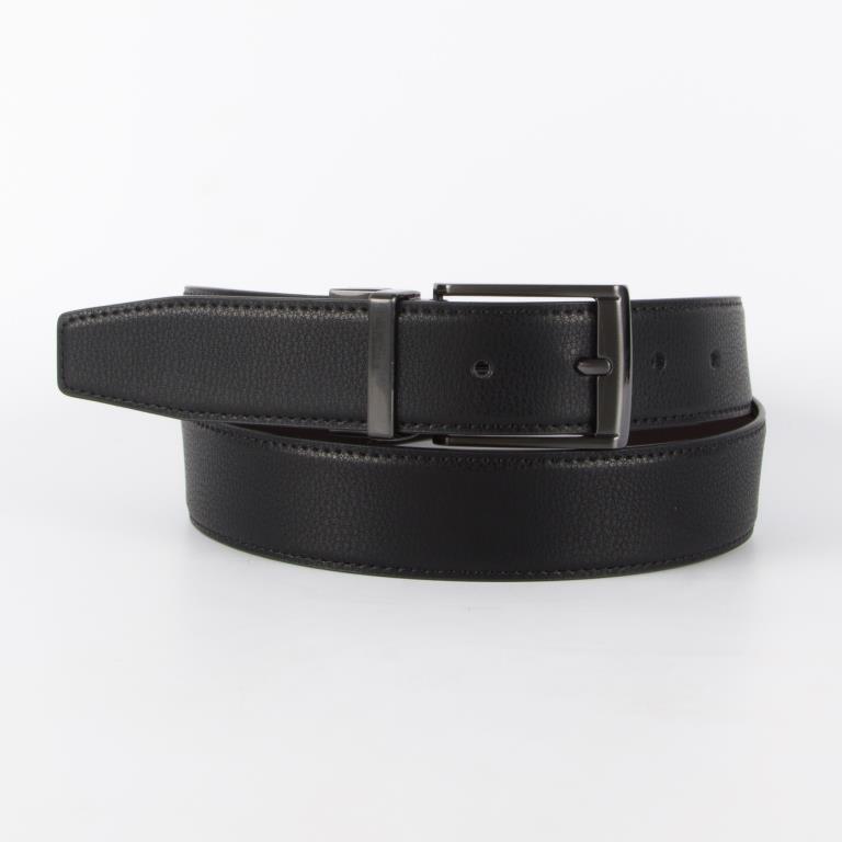 KURGAN04-J-01/02 Ремень мужской Jonas Hanway (черный/коричневый) (Черный/коричневый/3,4*110-130/натуральная кожа/Jonas Hanway)