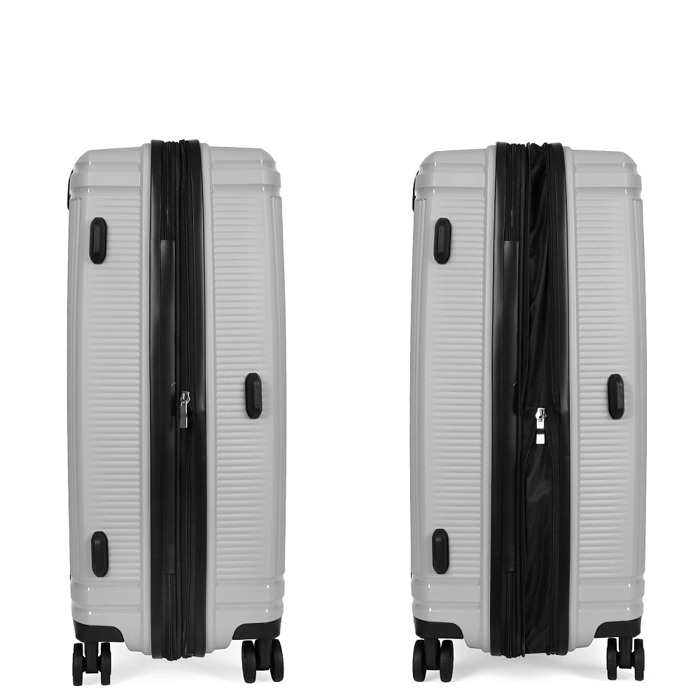 EN9530-24-3 FABRETTI Чемодан 4-х колесный 100% полипропилен (серый/44*66*27/полипропилен/M/FABRETTI)