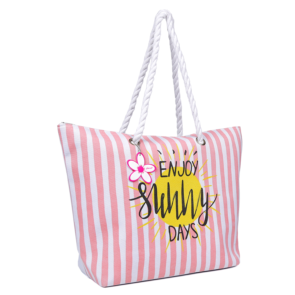 CB10-16 FABRETTI Сумка полиэстер (Розовый/38*36*17/полиэстер)