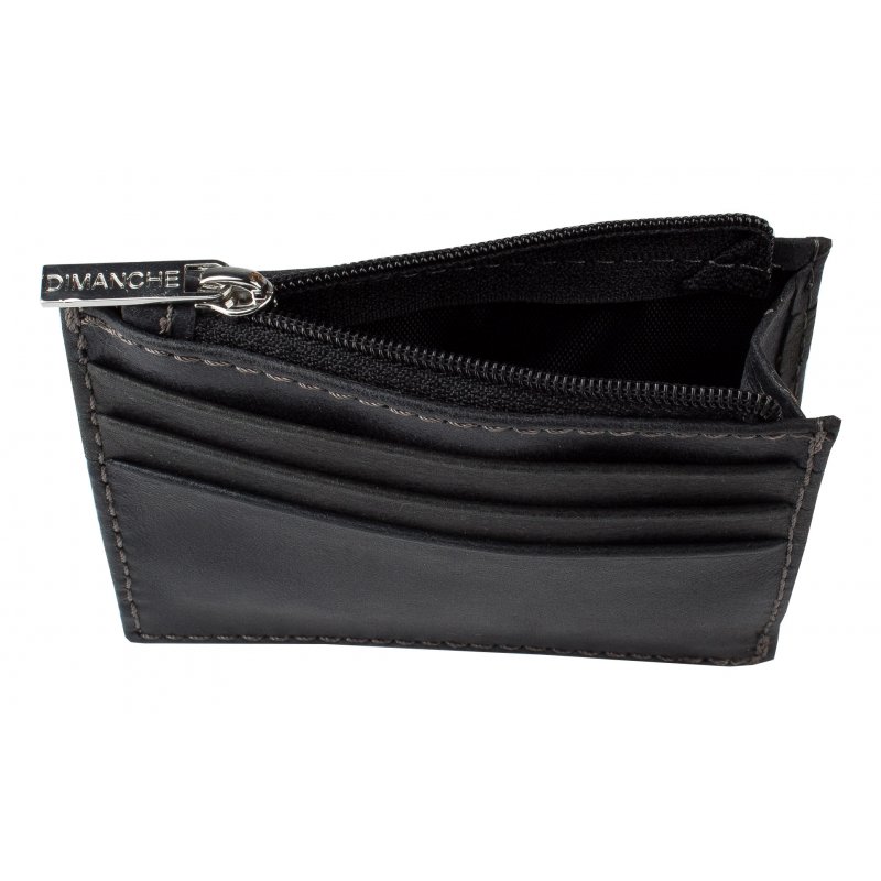 95008 Визитница (мод.404/1) (Camel) черный  (Черный/10*8*0,4/натуральная кожа/Dimanche)