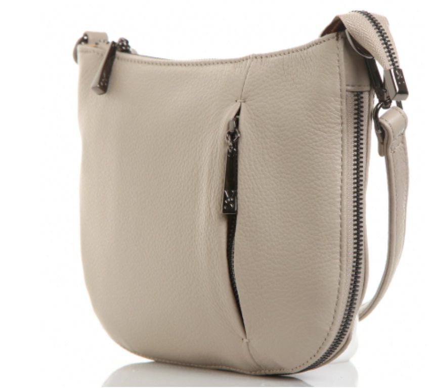 909К Сумка женская натуральная кожа (бежевый) (Бежевый/натуральная кожа)