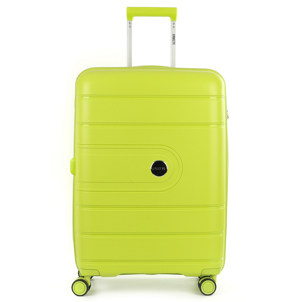 EN9520-24-11 Чемодан 4-х колесный 100% полипропилен FABRETTI (Зелёный/45*66*26/полипропилен/M/FABRETTI)