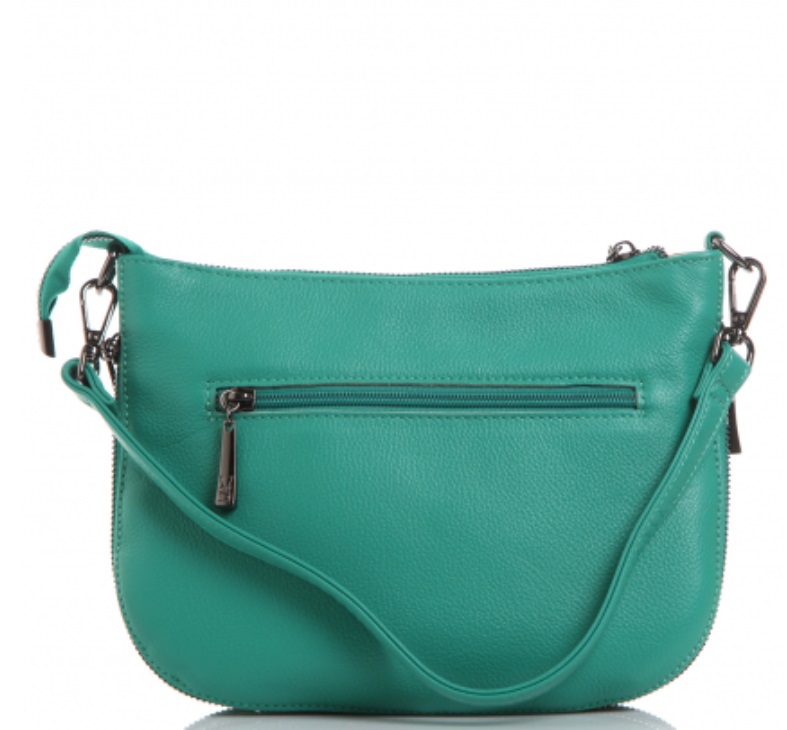 909К Сумка женская натуральная кожа (L green) (Зелёный/натуральная кожа)