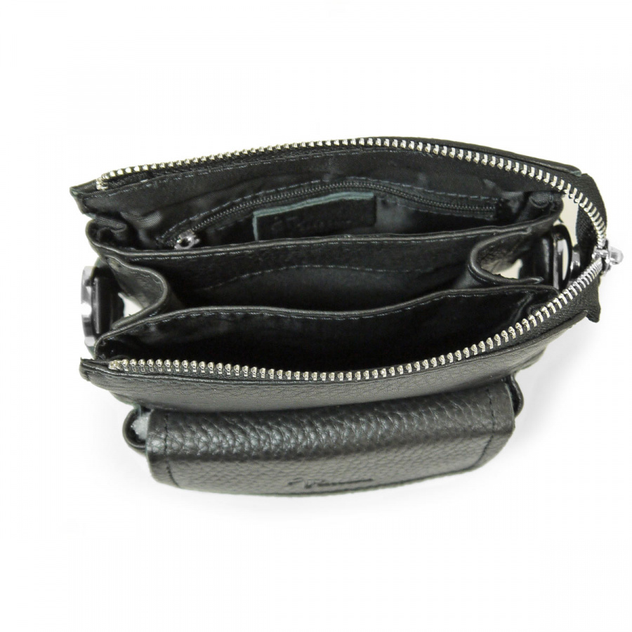 102-878-1 Сумка мужская кожа (Пеллекон) (черный/16*20*5/натуральная кожа/PELLECON)