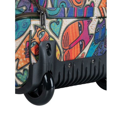 М-40-2 Сумка на колесах дизайн кошки (бежевый) (бежевый/34*58*17/текстиль/NTL Continent)