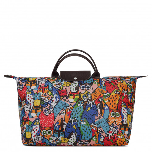 175 Сумка дорожная (Текстиль коты цветные antan/мультиколор20) (мультиколор/44*30*22/текстиль/L)