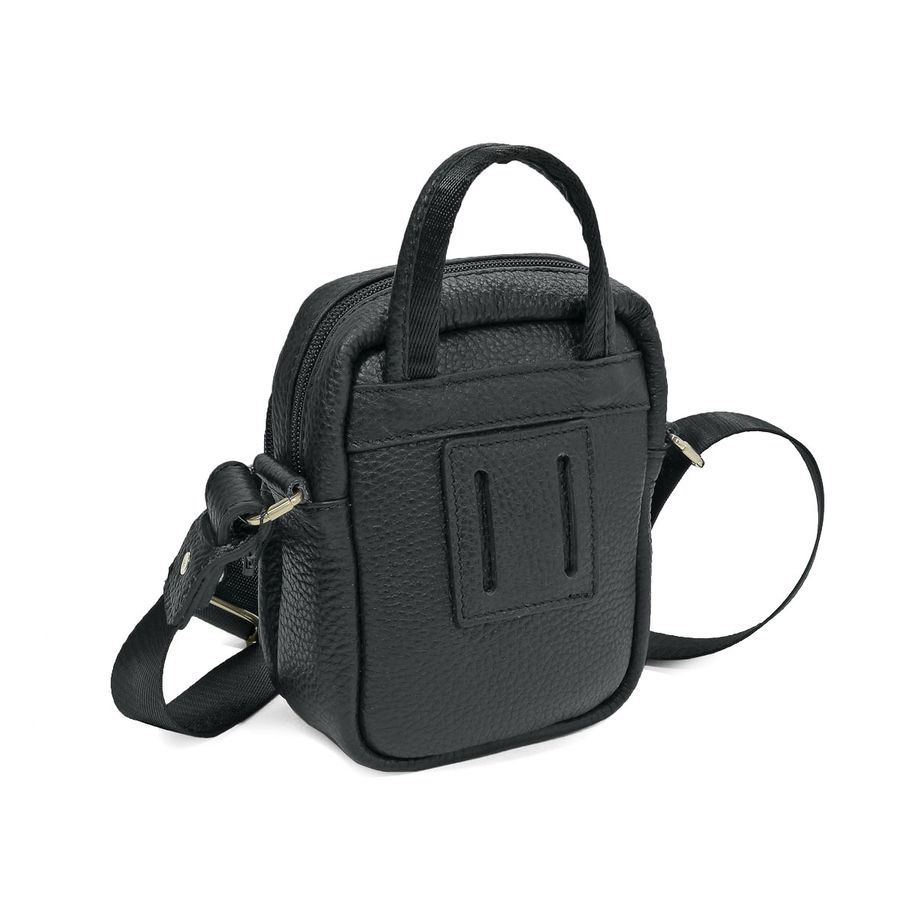 102-801-1 Сумка мужская кожа (Пеллекон) (черный/12,5*16*5/натуральная кожа/PELLECON)