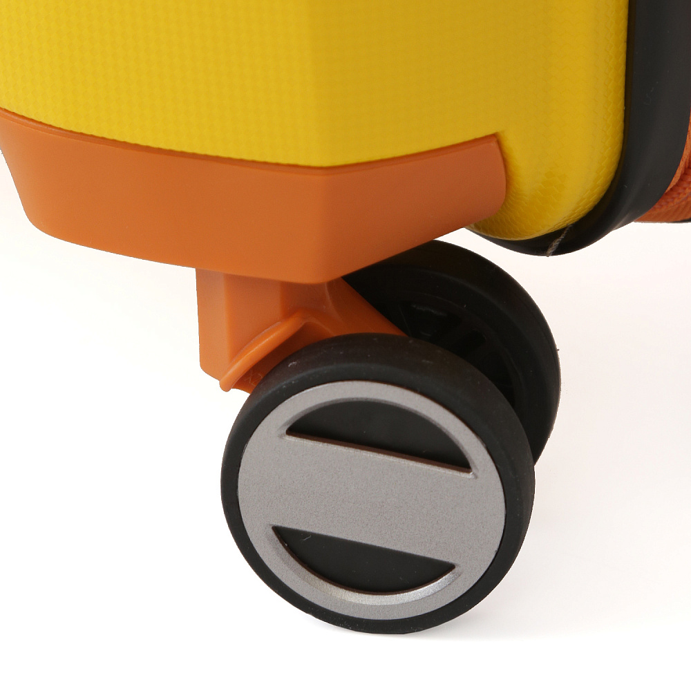 EN6520-20-76 FABRETTI Чемодан 4-х колесный 100% полипропилен (Жёлтый/39*56*20/полипропилен/S/FABRETTI)