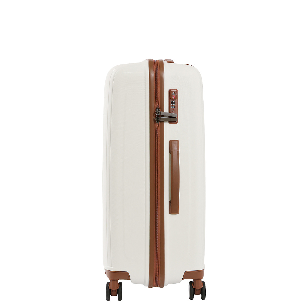 EN3520-24-1 Чемодан 4-х колесный 100% полипропилен  FABRETTI (Белый/47*68*29/полипропилен/M)