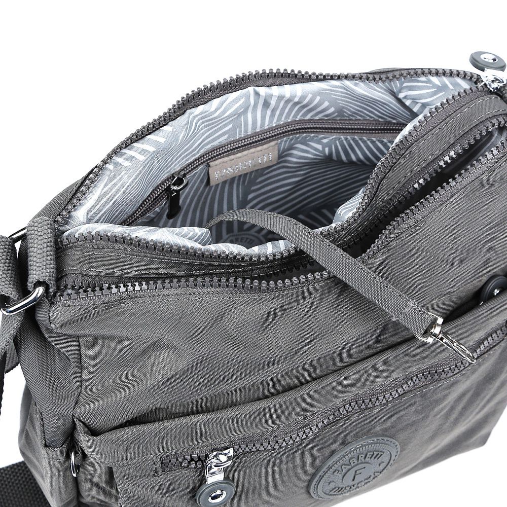 8634-121 FABRETTI  Сумка 100% полиэстер (Серый/27*22*10/полиэстер/FABRETTI)