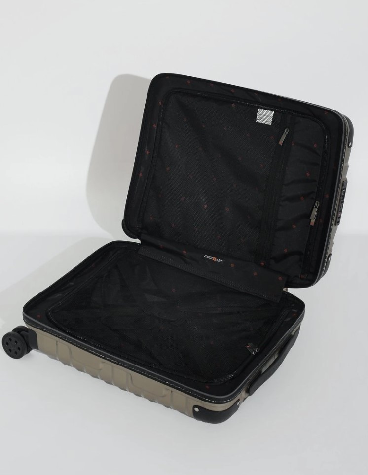 41H-004-420 Чемодан 4-х колесный (бежевый тёмный/39,5*55*20/полипропилен/S/2,5 кг/Eberhart)