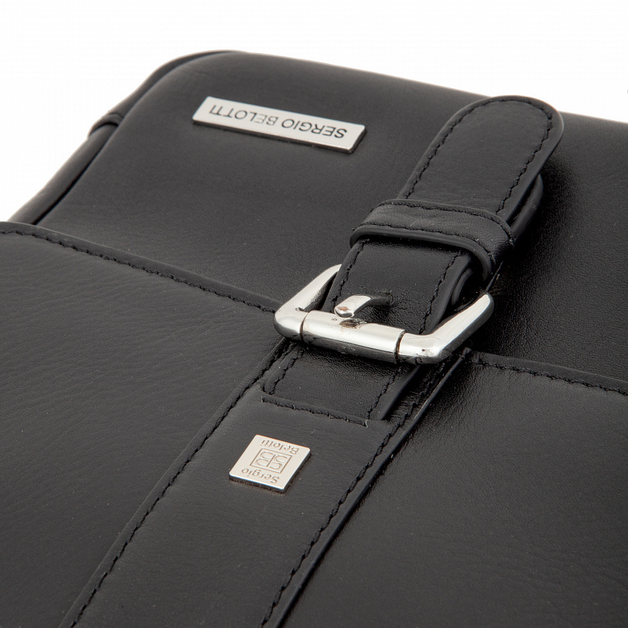 9444 (VT Genoa black) Планшет Sergio Belotti (черный/20*19*9/натуральная кожа/Sergio Belotti)