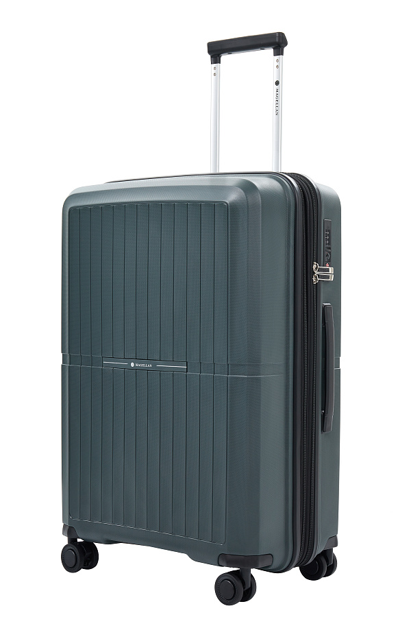 VOCIERMAG4GRYM Чемодан 4-х колесный (Серый/47*66*29/полипропилен/M/3,3 кг/Magellan)