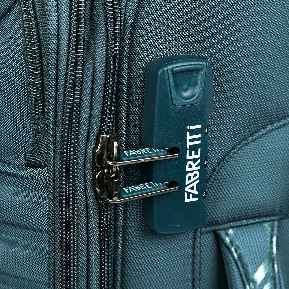 TRM2311-24-11 FABRETTI Чемодан 4-х колесный 100% полиэстер (Зелёный/44*68*27/полиэстер/M/FABRETTI)