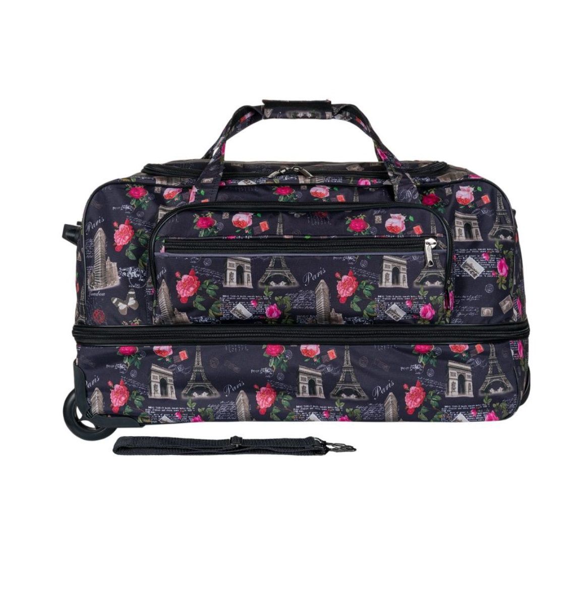 М-5801 Сумка на колесах дизайн париж (фиолетовый/74*41*38/полиэстер/NTL Continent)