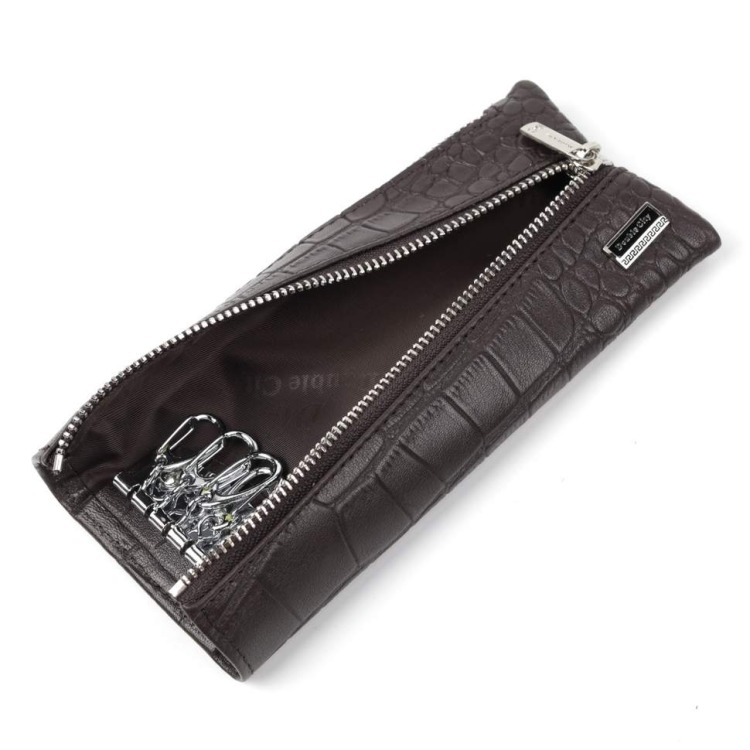 063-DC9-45B Ключница (коричневый) (Коричневый/17*7*1/натуральная кожа/Doublecity)