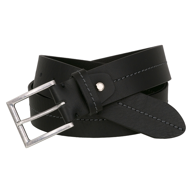 80640 Black Ремень Conti Uomo (длина 130) (Черный/130 см/натуральная кожа/Conti Uomo)