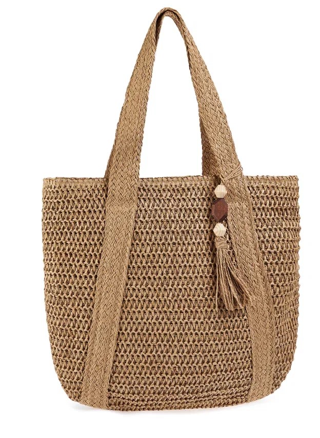 HL 69-012114 Сумка пляжная (бежевый) (бежевый/39*39*2/целлюлоза/Hogerland)