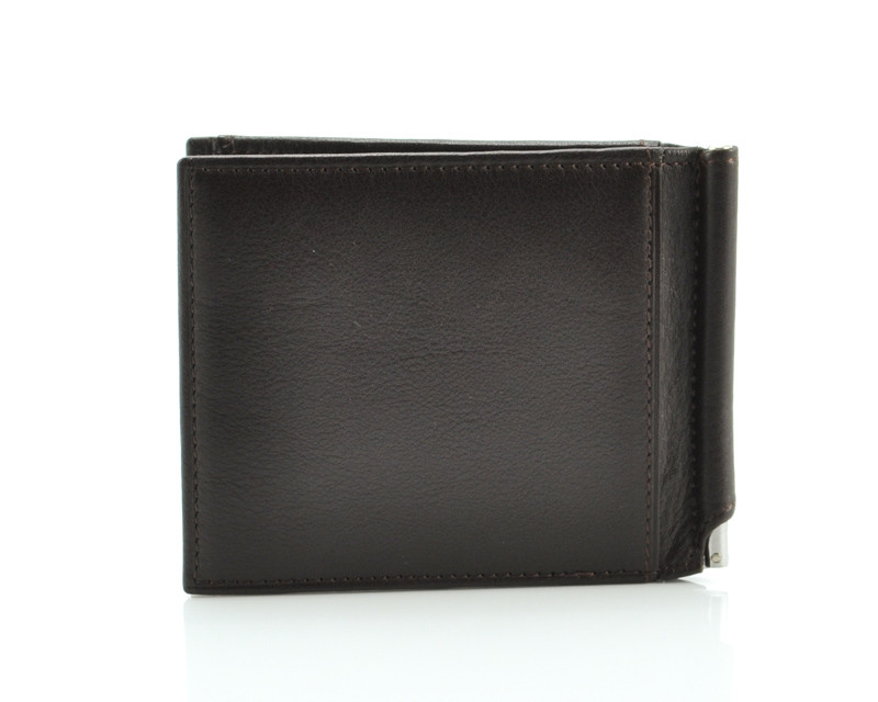 0460-39 Зажим для купюр KARYA (Коричневый/11*8*1/натуральная кожа)