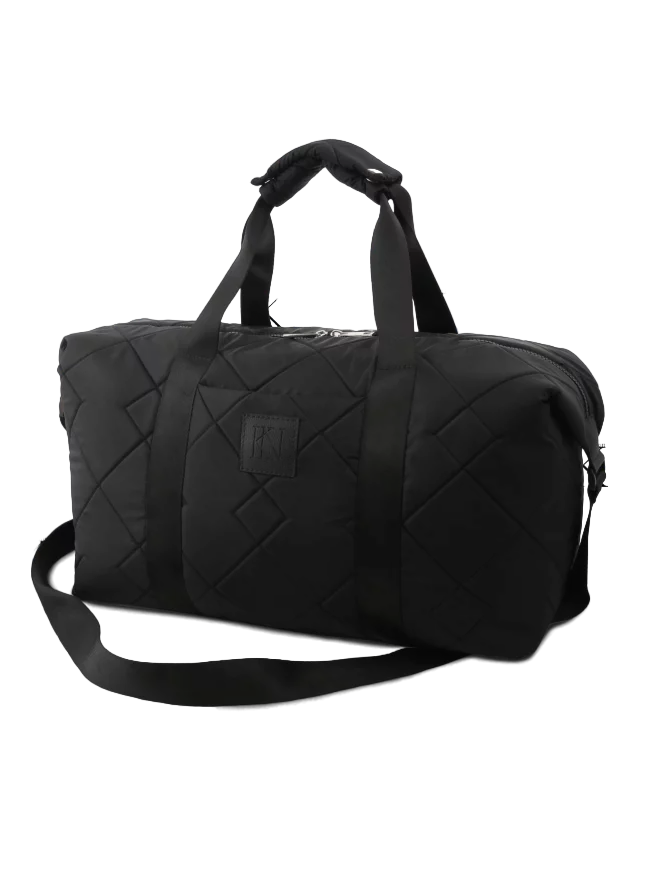 401-30303 Сумка спортивная дорожная черный+ромбы большие (Dewspo) (черный/текстиль/KATY NIKOLAEVA)