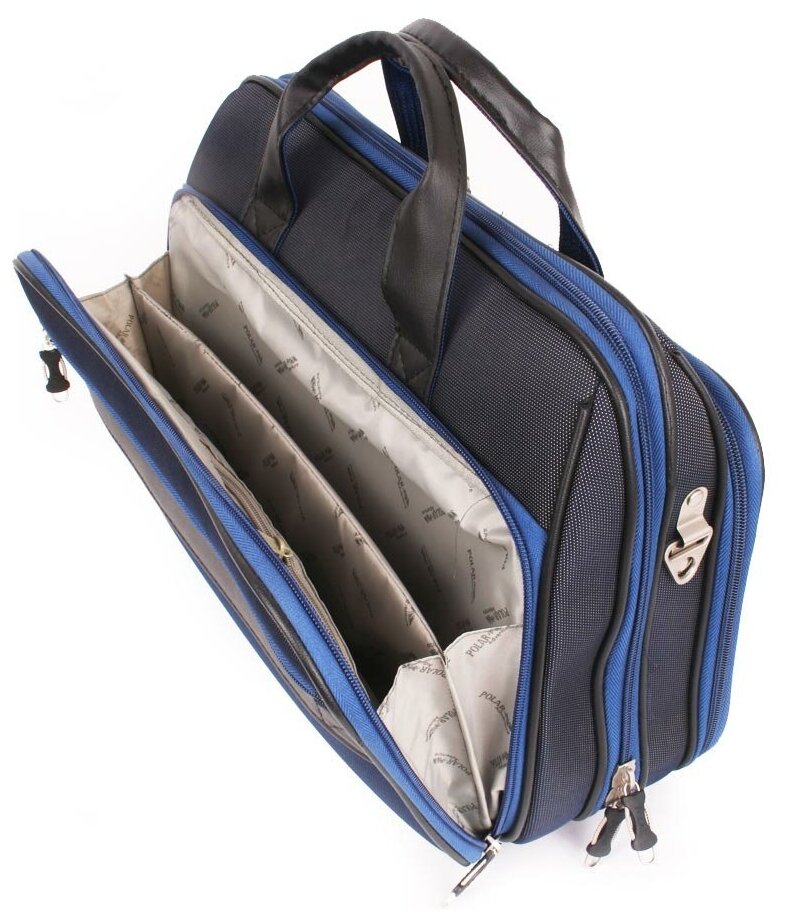 7045 (синий) Портфель повседн.-командиров.большой (Синий/52*35*18/полиэстер/1,2 кг/32 литра/Polar)