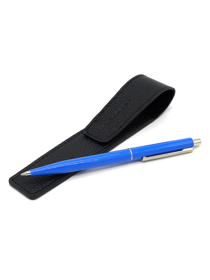 102-719-8 Ручка в чехле Пеллекон (черный/синий/16*3*0,5/натуральная кожа/PELLECON)