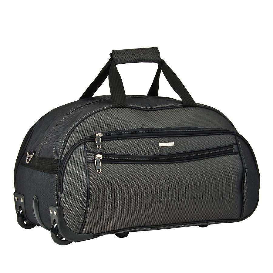 7019.5 (черная) Сумка на колесах дубл Регата (Черный/58*34*30/полиэстер)