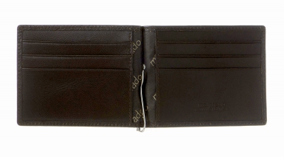 32006-3-5402D Brown Зажим для денег (Malgrado) (коричневый/11,5*8,5*0,8/натуральная кожа/Malgrado)